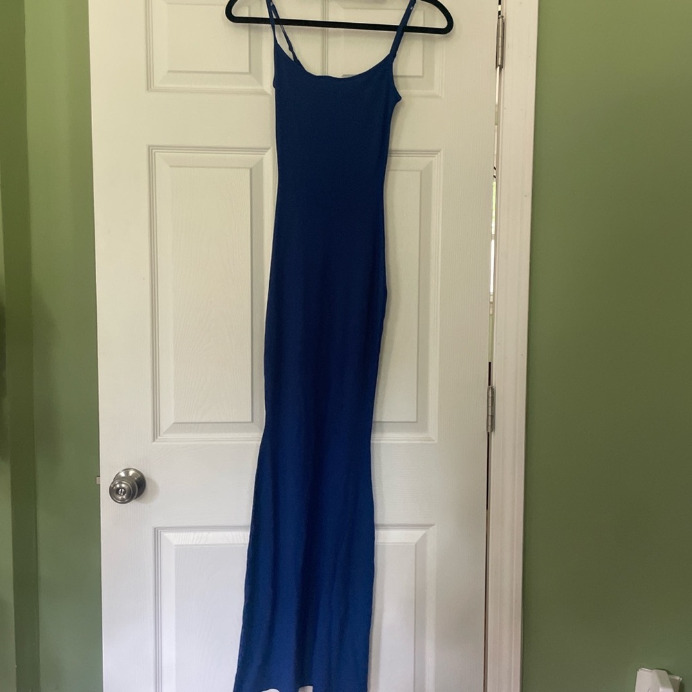 SKIMS blue soft lounge slip dress never worn NWT